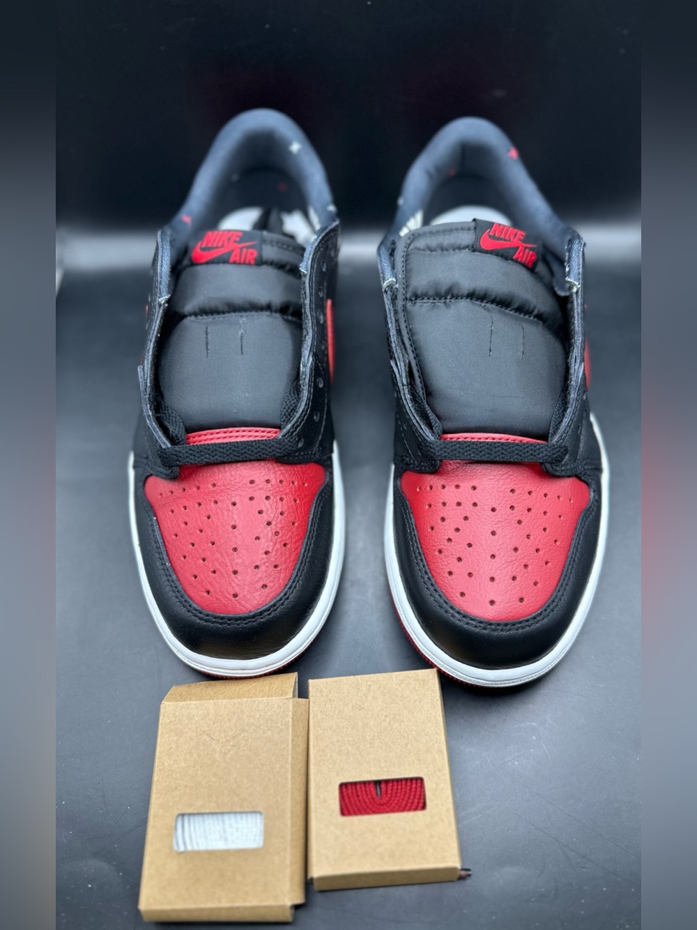 Air Jordan 1 Retro Low OG Banned Men’s Sz 9 (NEW) IW6276 001 No Box Lid Blk Red
